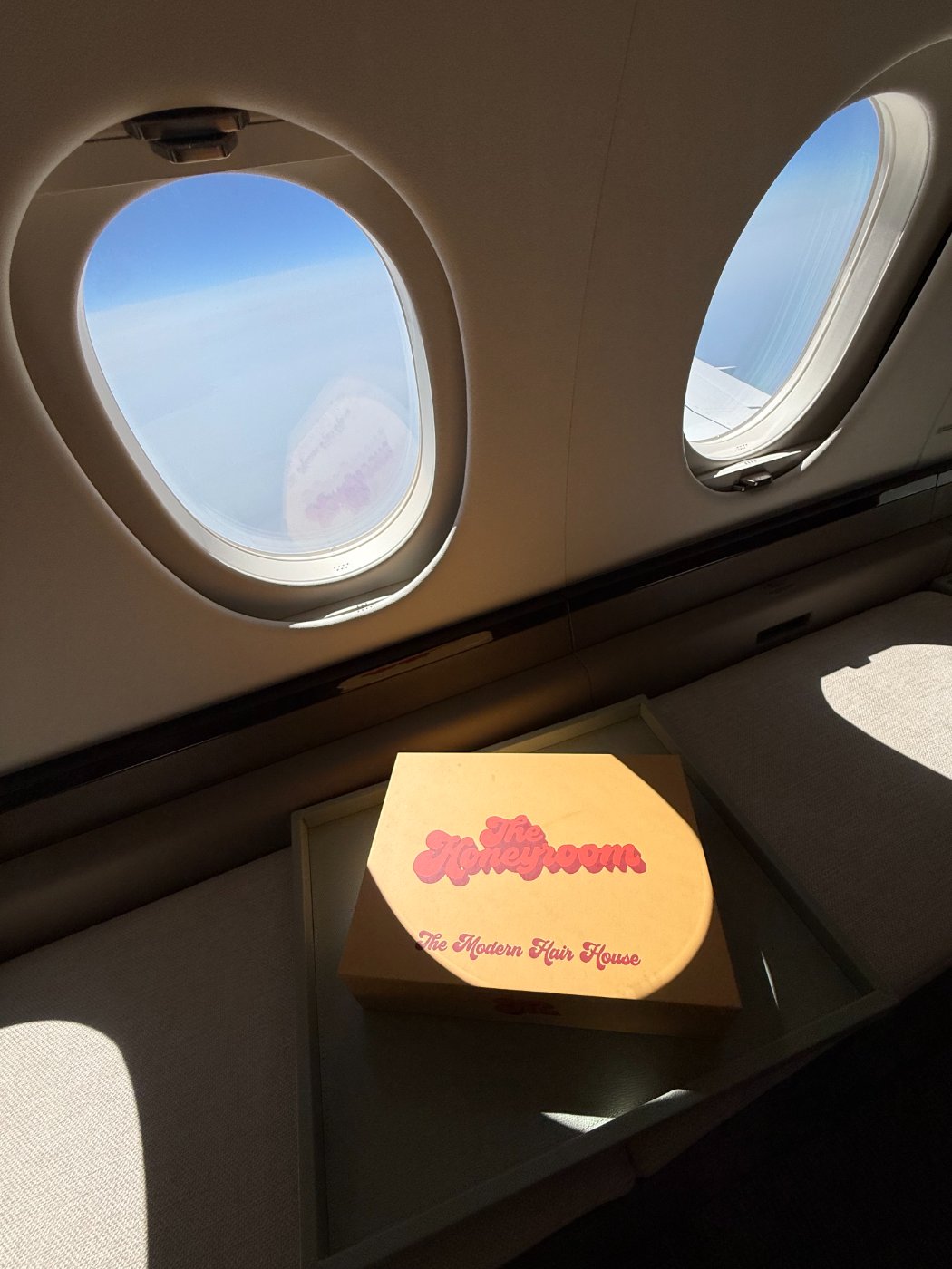 The Honeyroom box at 30,000 feet